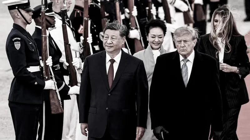 Donald Trump recibe a Xi Jinping en una visita de Estado