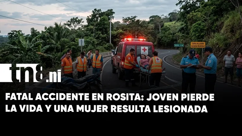 Fatal accidente en Rosita: joven pierde la vida y una mujer resulta lesionada
