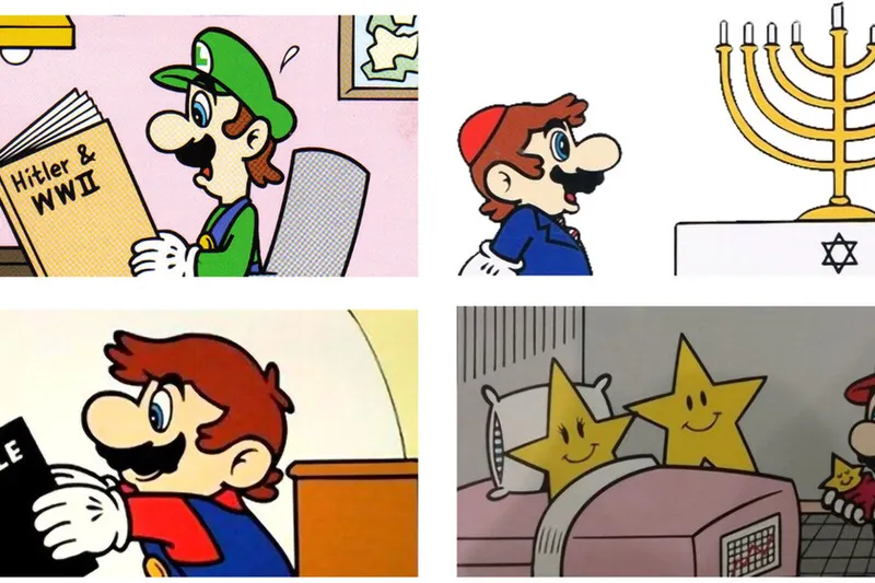El cuchillo de Mario, la Peach cristiana y un Luigi leyendo sobre Hitler no están hechos por la IA