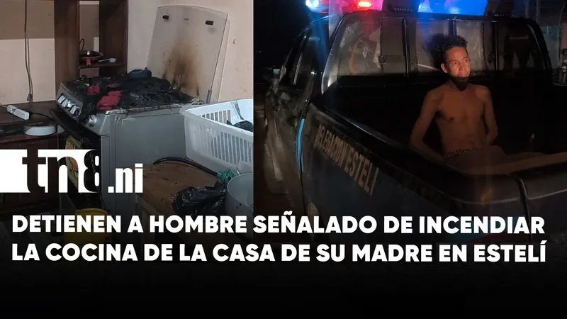 Hombre es detenido tras presuntamente incendiar la cocina de la vivienda de su madre...