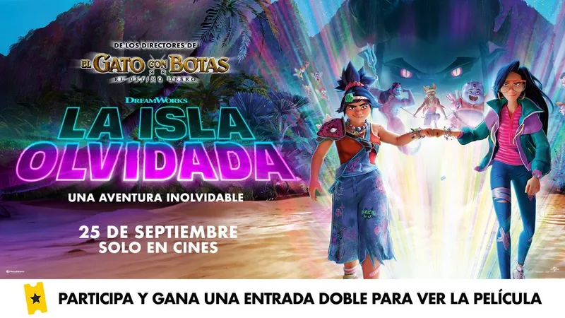 Sorteamos 5 entradas dobles para ver en el cine 'La isla olvidada', la nueva película de animación de DreamWorks Animation