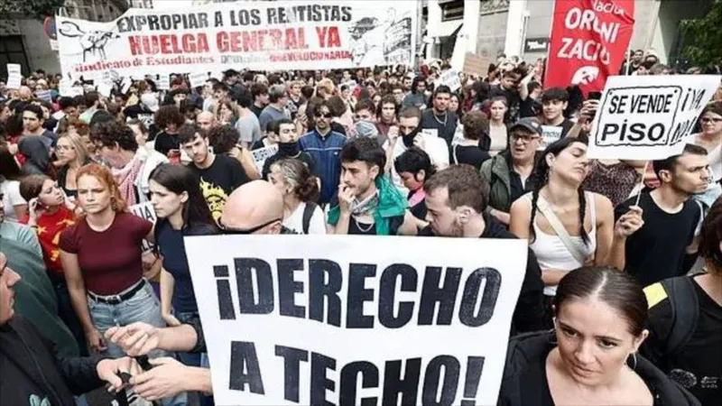 Protestas por la vivienda recorren toda España y van hacia huelga general