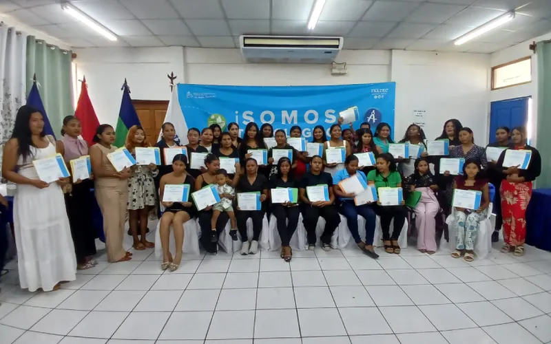 INATEC entrega más de 120 certificados de cursos libres y tecnológicos en Puerto Cabezas
