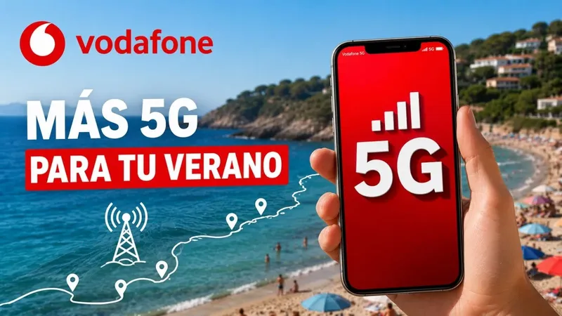 Vodafone lleva más 5G a la costa: así quiere evitar que tu móvil se quede sin red este verano