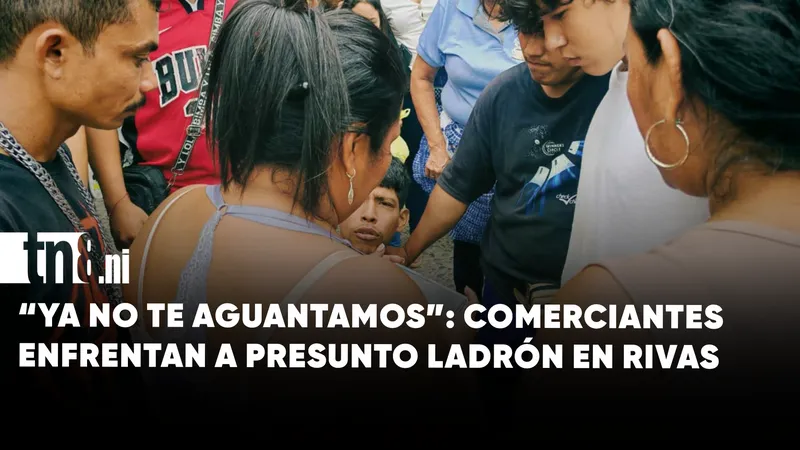Comerciantes capturan a presunto ladrón señalado de robar productos en el mercado de Rivas