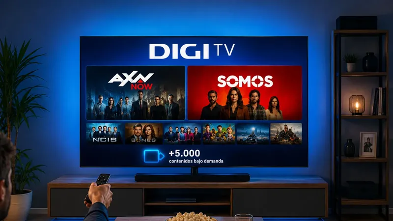 Digi TV amplía su catálogo con AXN Now y Somos para sus abonados: supera los 5.000 contenidos bajo demanda
