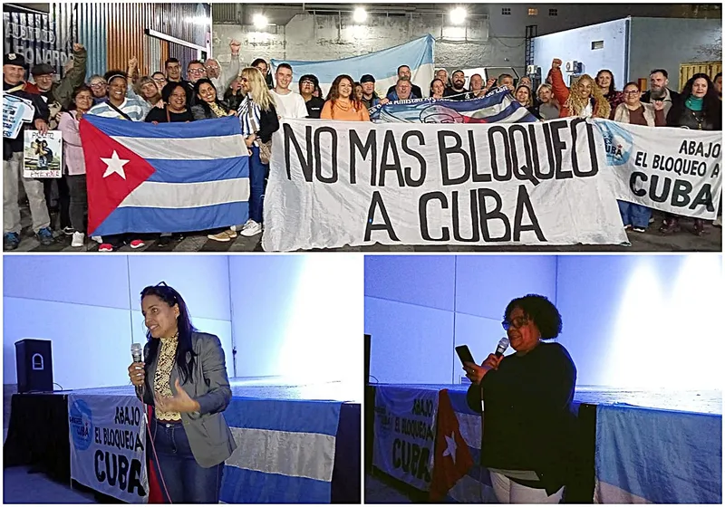 En Lanús, Argentina, también se grita abajo el bloqueo de EEUU a Cuba