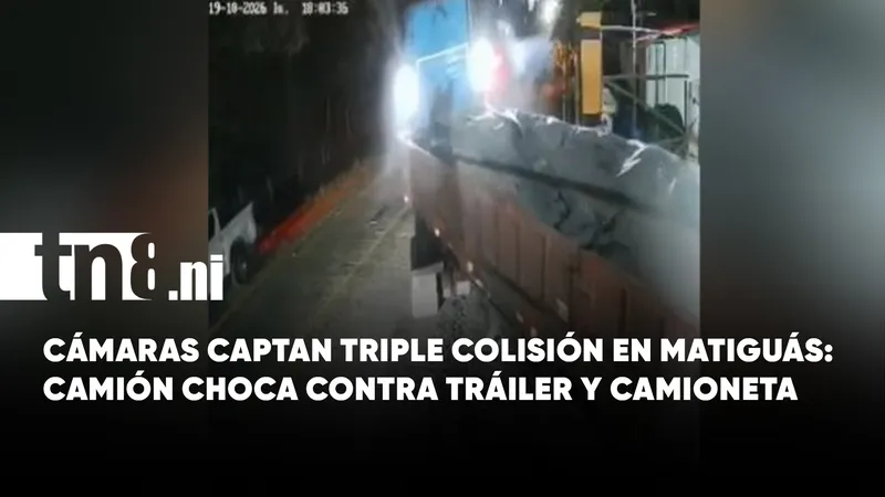 ¡Impactante colisión en Matiguás! Camión sin frenos choca contra dos vehículos