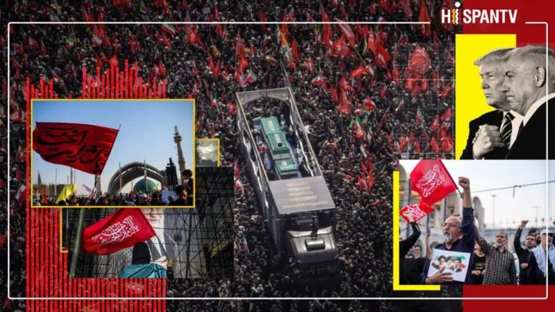 Banderas rojas sobre Teherán: los llamados a la venganza resuenan en el cortejo fúnebre del Líder mártir de Irán