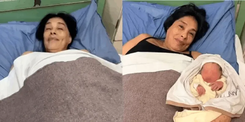Cumple su sueño a los 62 años: da a luz a su primer hijo...