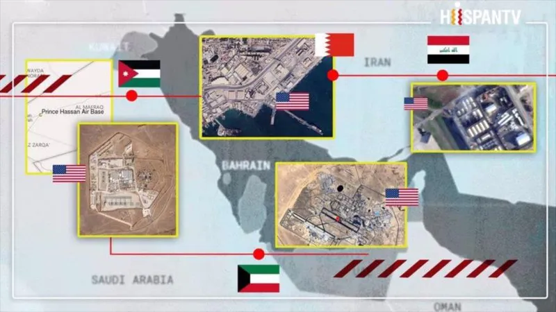 Bases militares de EEUU en toda Asia Occidental, atacadas en respuesta a la última agresión contra el sur de Irán