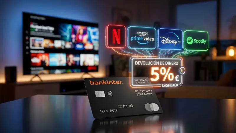 Bankinter lanza una nueva tarjeta que te devolverá dinero por contratar Netflix, Amazon Prime y más plataformas de streaming