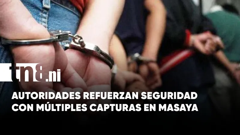 Policía captura a ocho personas en Masaya por femicidio en tentativa, robo y abuso...