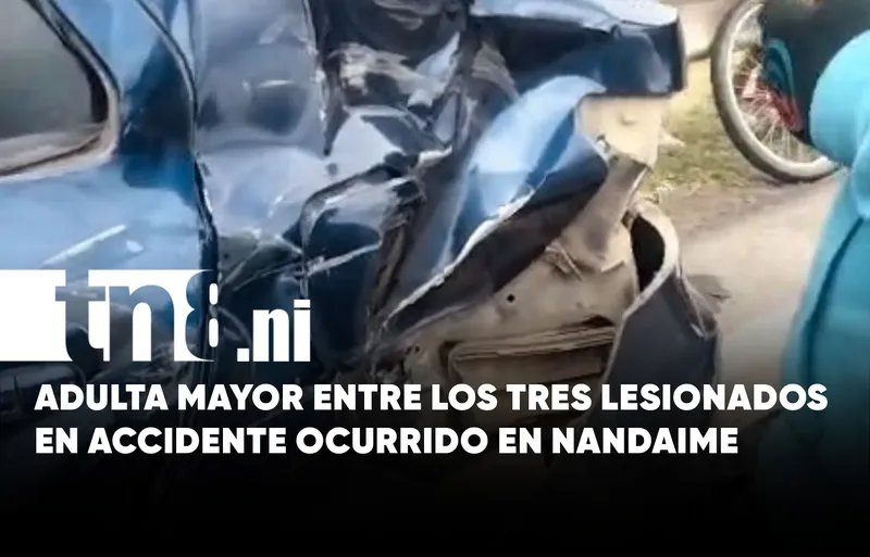 Giro inesperado termina en accidente y deja tres lesionados en Nandaime