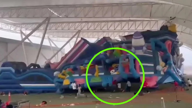¡Otra vez un inflable! Viento eleva brincolín y deja al menos 10 niños HERIDOS en Coahuila