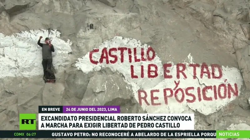 Excandidato presidencial Roberto Sánchez convoca a marcha para exigir libertad de Pedro Castillo
