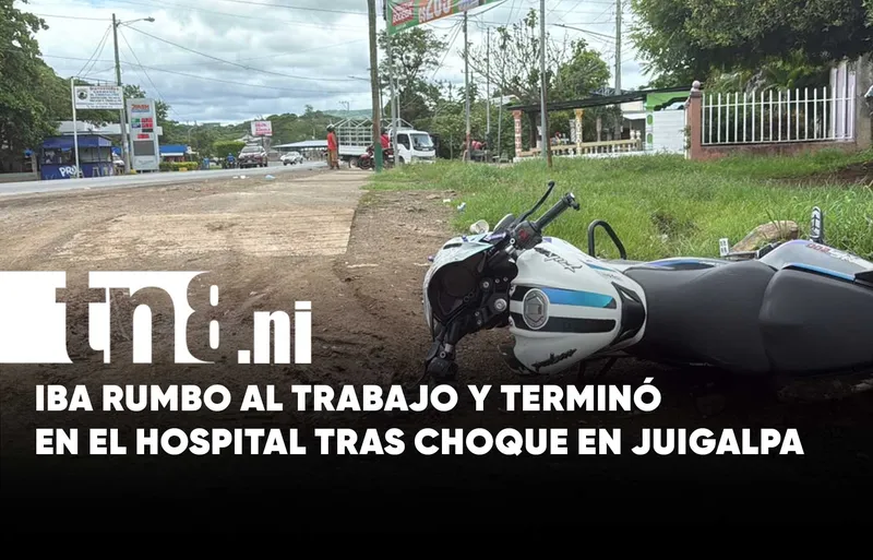 Una mujer lesionada deja colisión vehicular en uno de los accesos de Juigalpa
