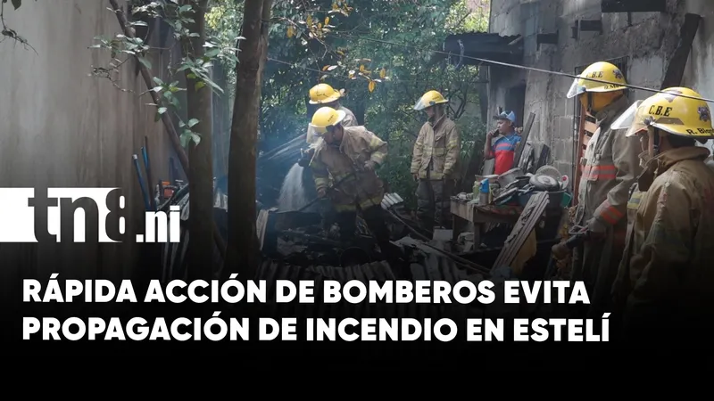Bomberos controlan incendio en Estelí y evitan tragedia en barrio Paulo Úbeda