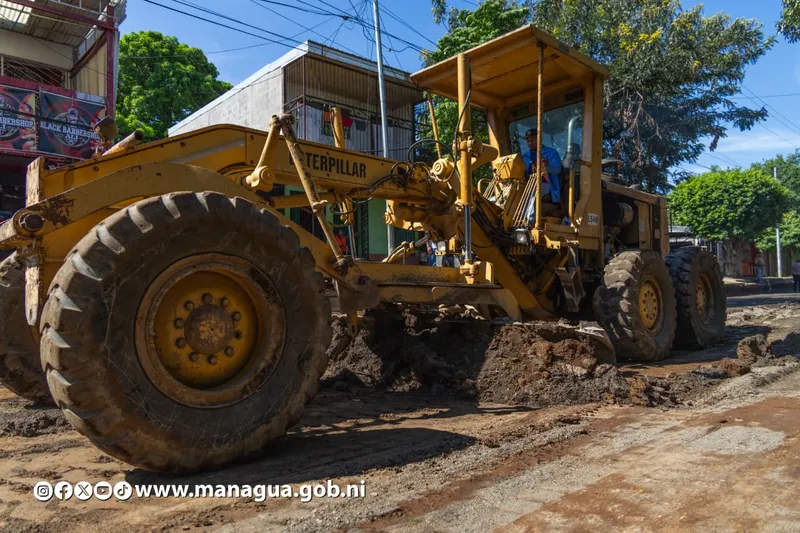 Calle El Triunfo registra un 40 % de avance en su cuarta etapa de mejoramiento en Managua