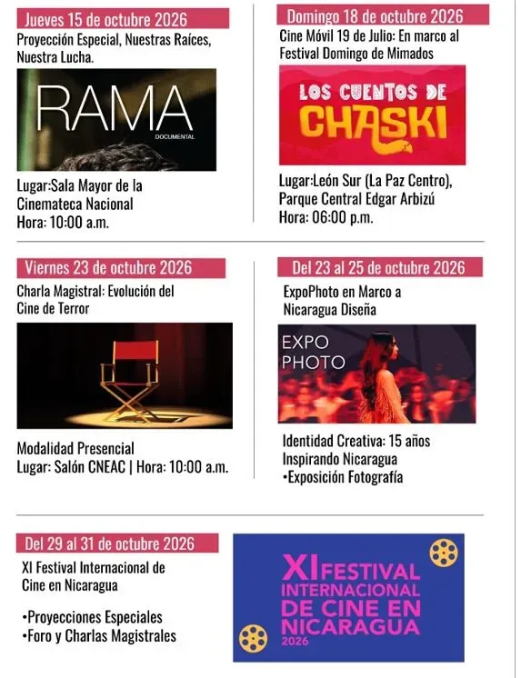 Cinemateca Nacional trae 11 eventos en octubre
