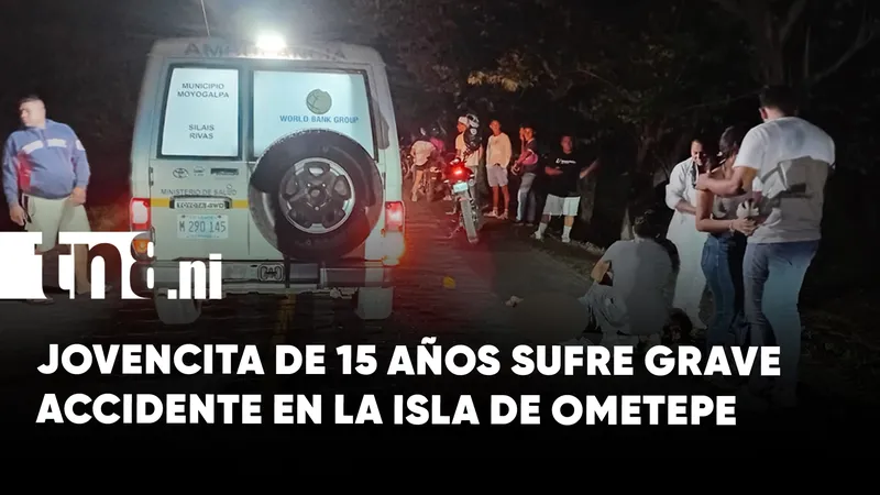 Grave accidente en la Isla de Ometepe deja herida a una jovencita de 15...