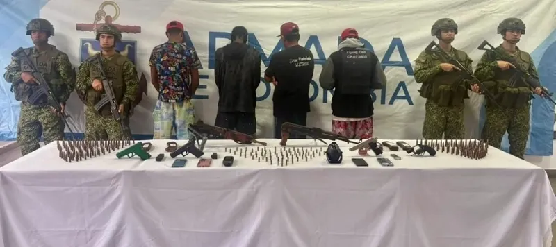 A prisión preventiva dos nicaragüenses en Colombia por transportar armas de fuego