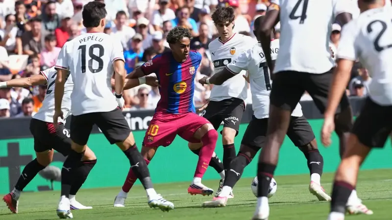 1x1 del Barcelona al descanso del Valencia-Barça