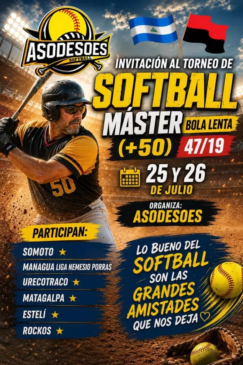 Torneo Master de Softbol en Estelí en Conmemoración del 47/19