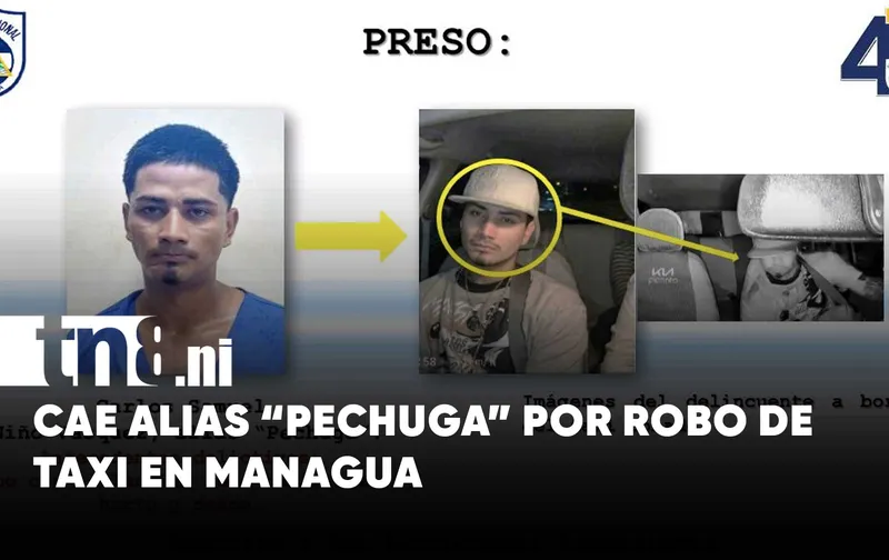 Presentan a «Pechuga», señalado por violento robo de taxi en Managua