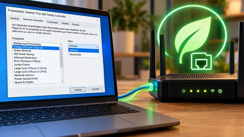 Energy Efficient Ethernet: qué es el ajuste Green Ethernet de tu tarjeta de red o router