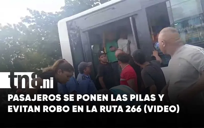 Pasajeros frustran robo de celular y retienen a presuntos delincuentes en la ruta 266