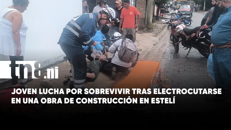 Potente descarga eléctrica deja al borde de la muerte a joven obrero en Estelí
