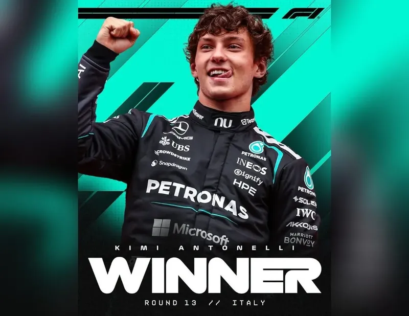 Kimi Antonelli hace historia y conquista el Gran Premio de Italia en Monza