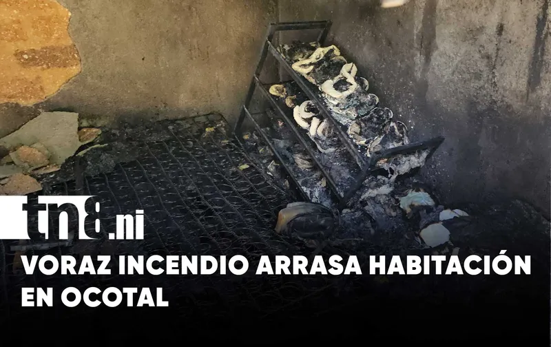 Rápida acción de bomberos evita que incendio se propague en vivienda de Ocotal