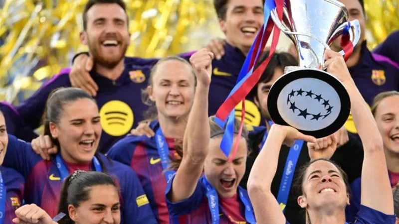 Rúa del Barça femenino, en directo