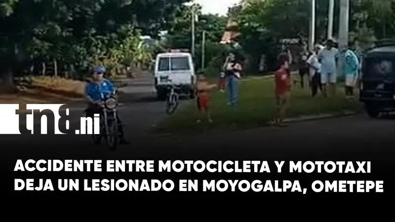 Motociclista resulta lesionado tras accidente de tránsito en Moyogalpa, Ometepe