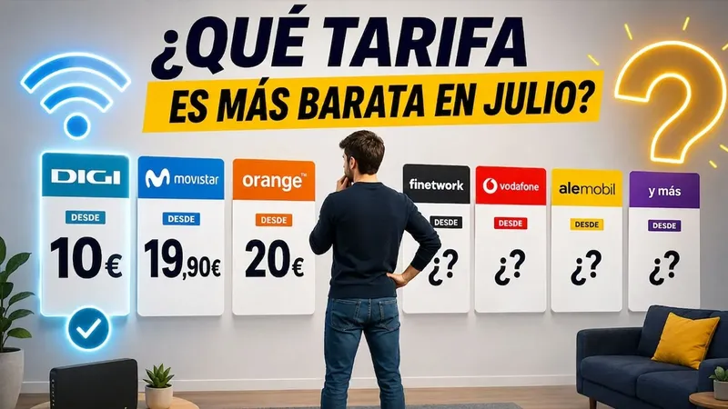 Movistar, Orange o Digi: paga menos de 20 euros por fibra y descubre qué tarifa es más barata en julio