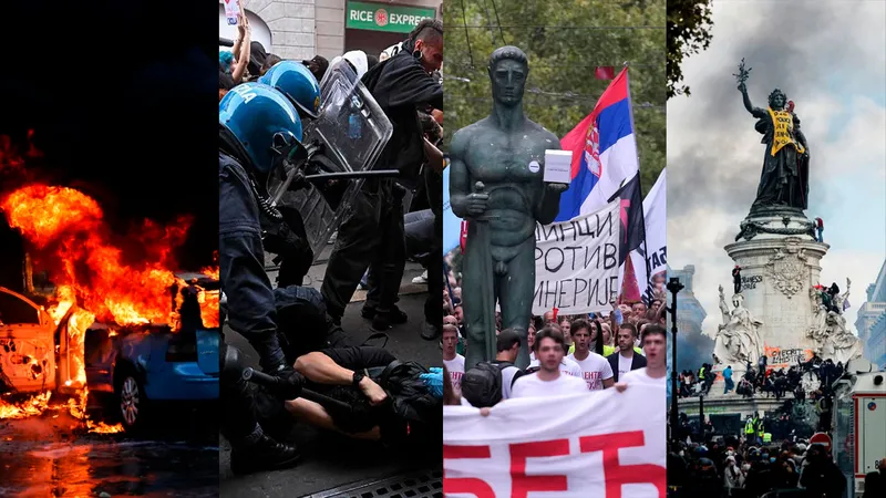 Europa convulsiona: Ola de protestas sacude a varios países