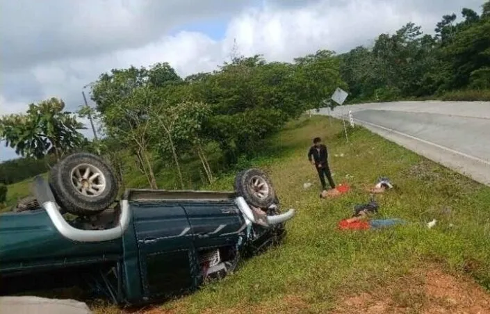 Vuelco de camioneta en Puerto Cabezas deja cuatro lesionados