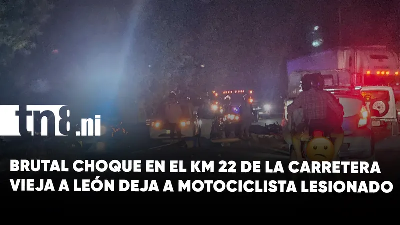 Motociclista queda grave tras invadir el carril contrario en la carretera Vieja a León