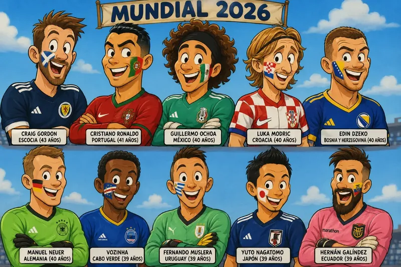 Estos son los jugadores más veteranos que estarán en el Mundial 2026