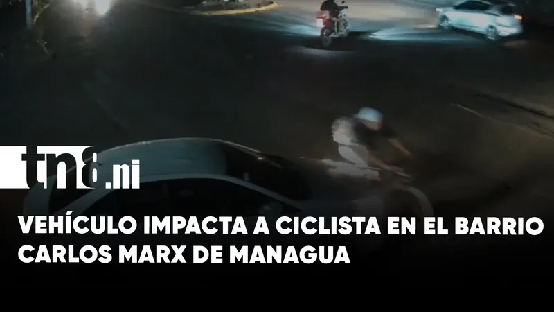 Ciclista resulta lesionado tras ser impactado por vehículo en Managua