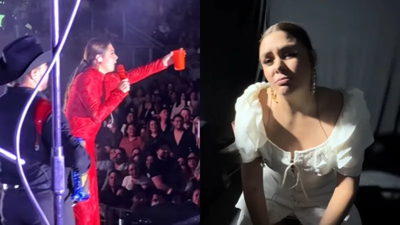 Yuridia confiesa que se emborrachó para sacar adelante un concierto donde todo salió mal