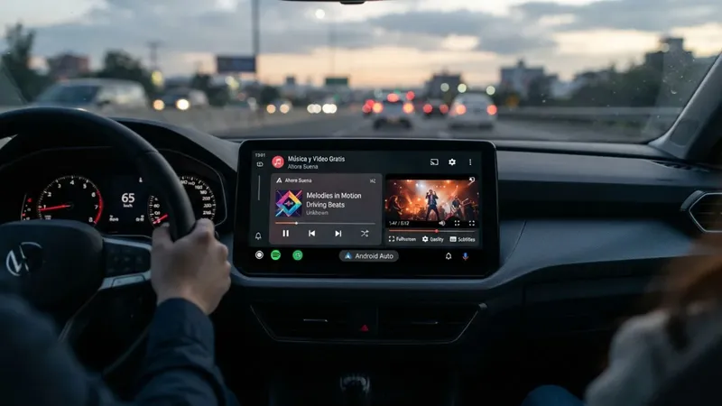Una nueva app gratuita para escuchar música y ver vídeos mientras conduces aterriza en Android Auto
