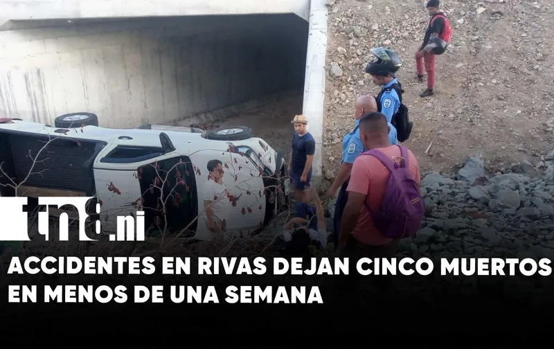 Accidentes en Rivas dejan cinco muertos en menos de una semana