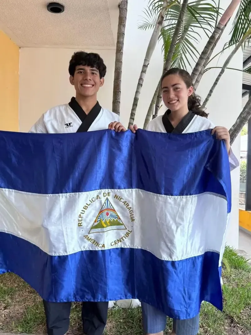 Berdugo y Delgado ganan plata para Nicaragua en Poomsae Mixto