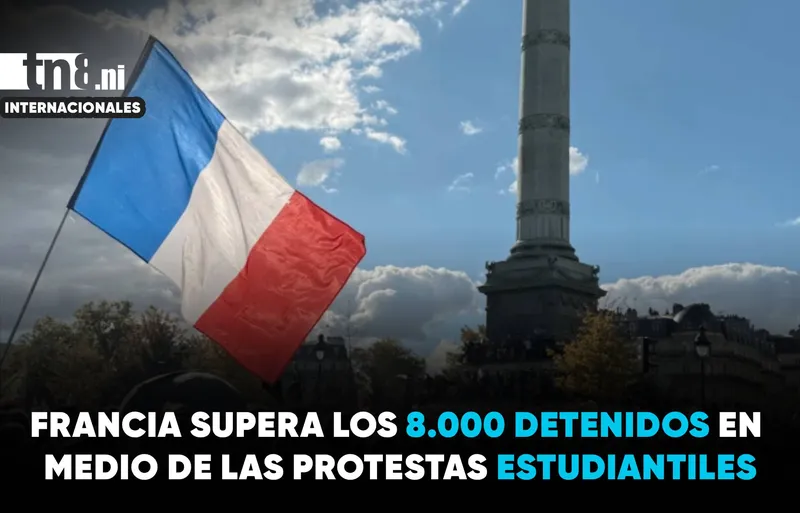 Francia registra más de 8.000 detenidos durante las protestas estudiantiles