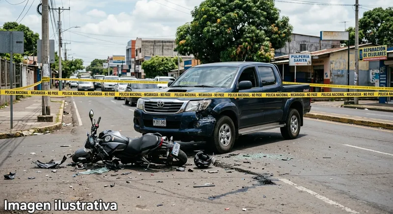 Una mujer fallece y varias personas resultan heridas tras triple colisión en Tipitapa