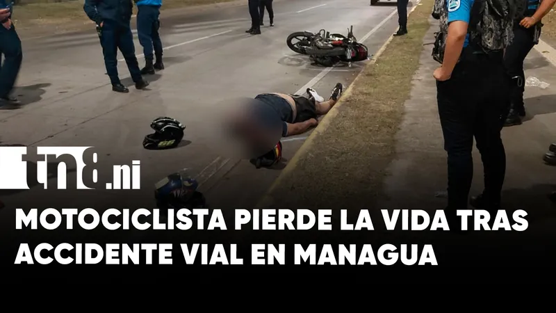 Motociclista fallece y joven resulta lesionada en Managua
