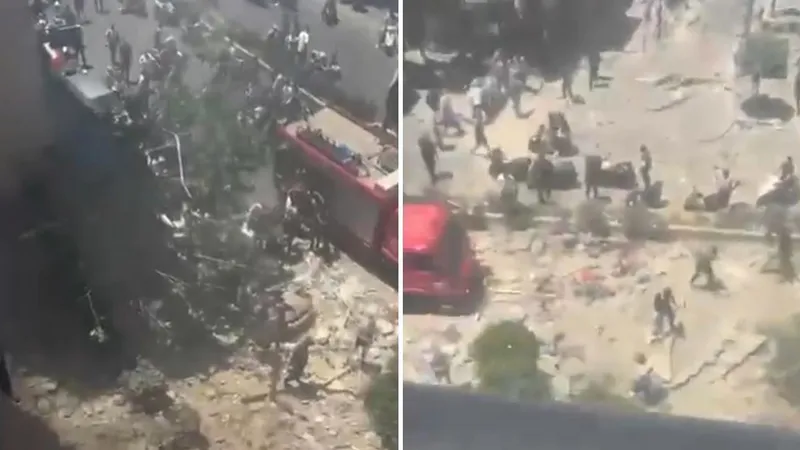 VIDEO: Escombros, polvo y humo tras ataque israelí contra un complejo residencial en Beirut